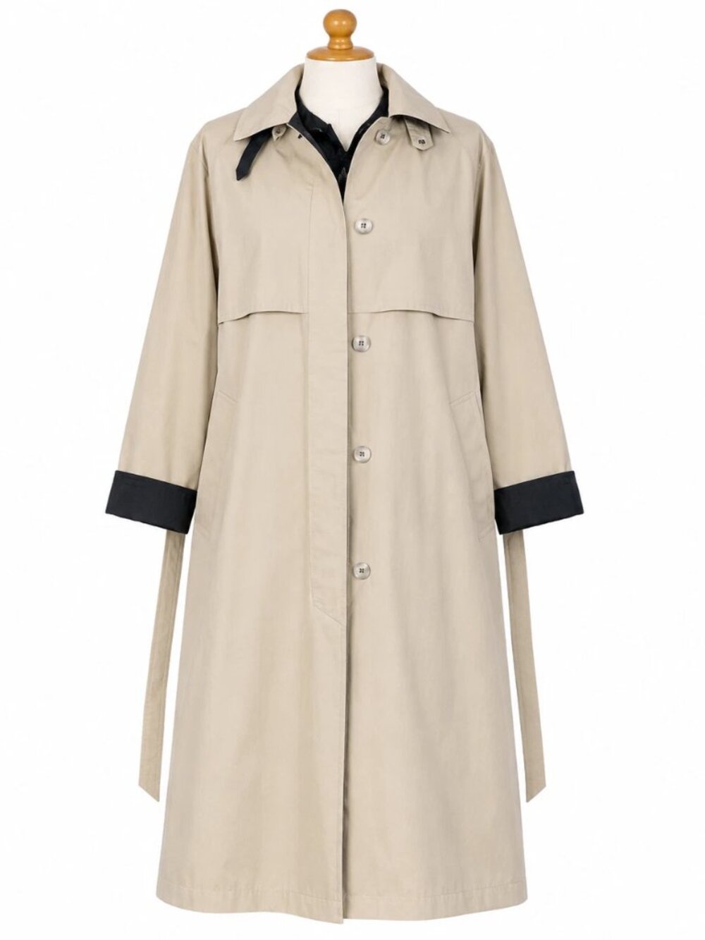 LONDON FOG Wamsutta Women's Long Beige TRENCH COAT w Removable Liner* 10P VGC